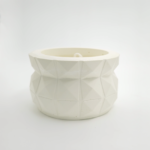 Bowl Sqaures Candle - Cement