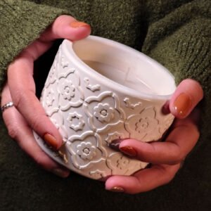 Moroccan Broad Concrete Bowl – Soy Candle