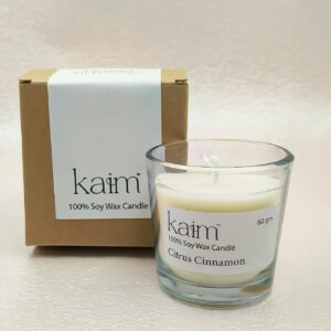 Small Glass Tumbler Candle - Citrus Cinnamon Fragrance