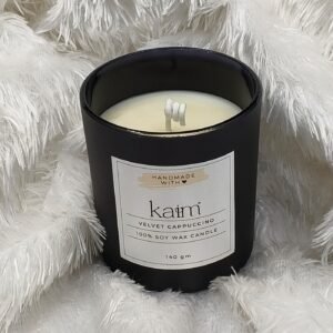 Frosted Black Glass Candle