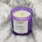 Frosted Purple Glass Candle