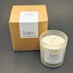 Frosted White Glass Candle