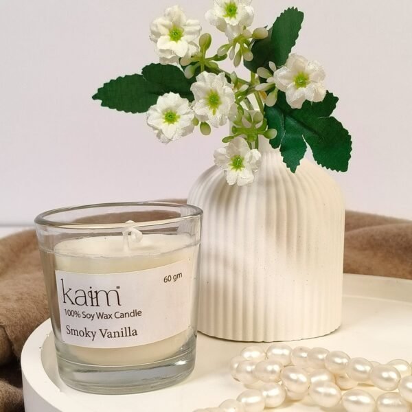 Small Glass Tumbler Candle - Smoky Vanilla Fragrance